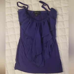 Seductions purple ruffles tank top